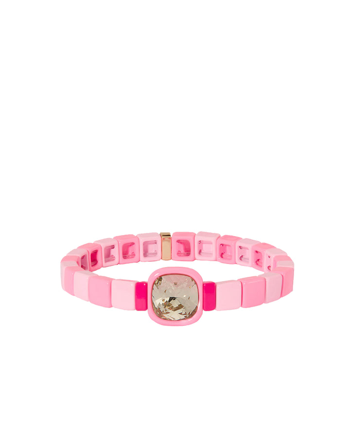 Pink Enamel Bracelet - Pink