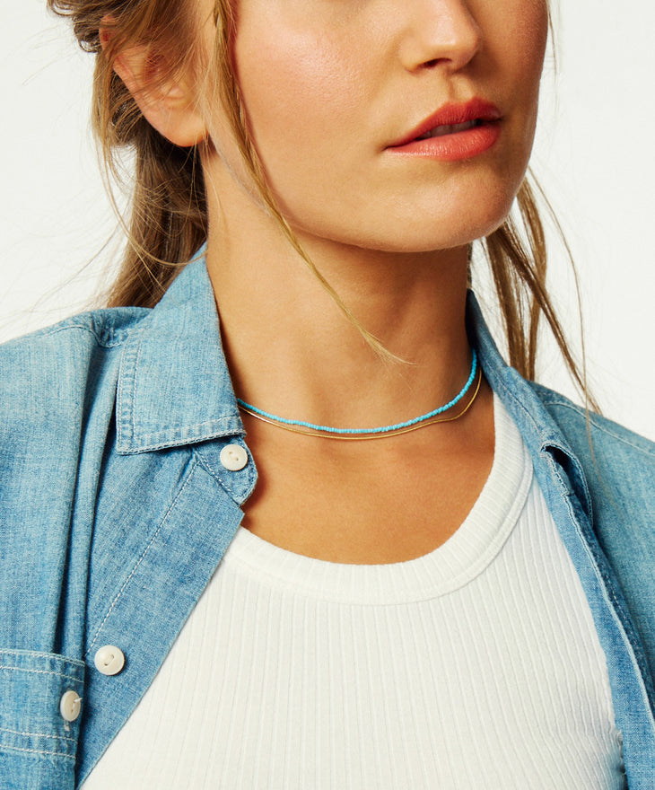 The Line Necklace in Turquoise