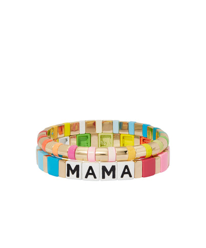Mama Rainbow Bracelet Duo