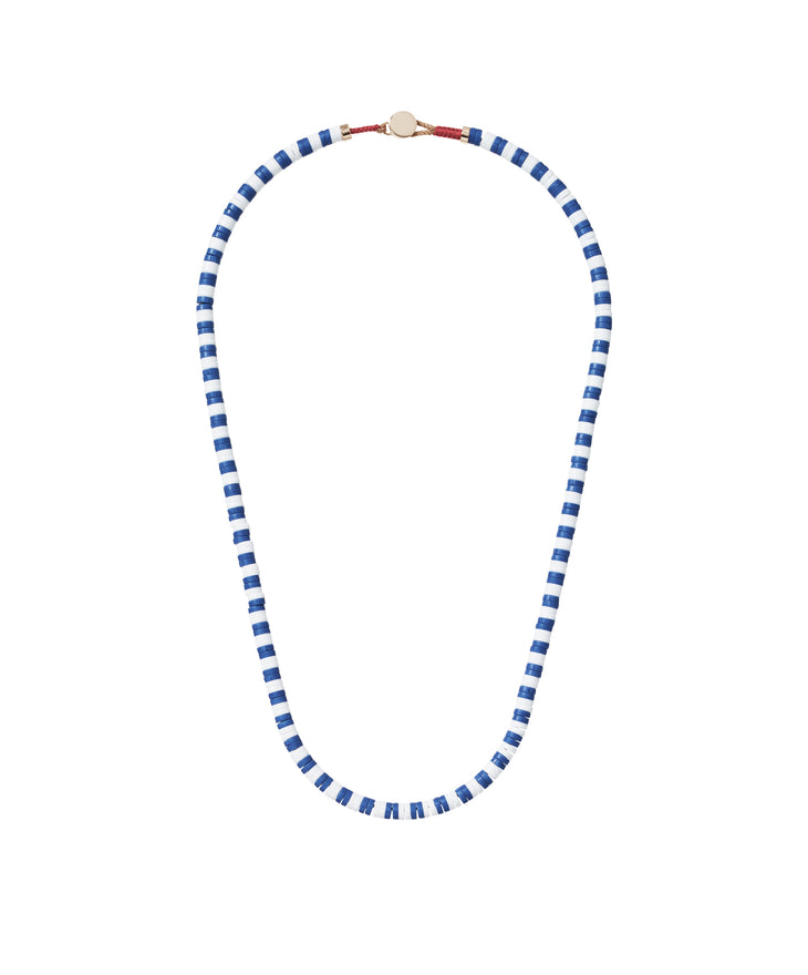 Men's Blue Lab-Created Sapphire Tennis Necklace in Sterling Silver with  Black Rhodium - 20