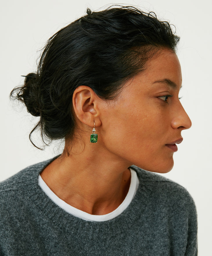 Raw Emerald Drop Earrings - KTCollection