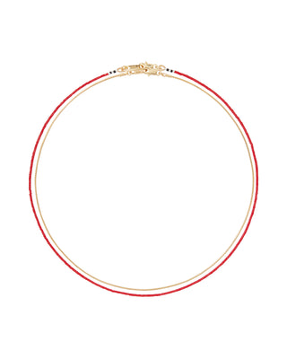 The Line Necklace in Red